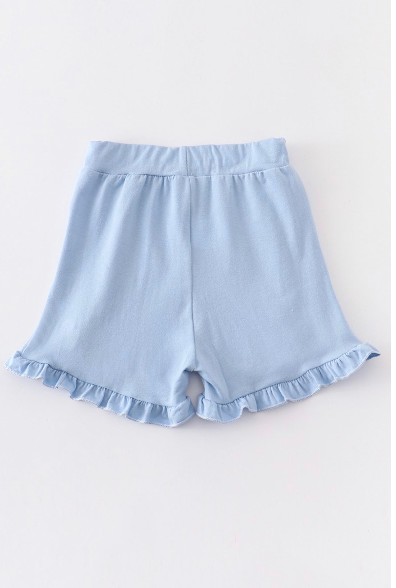 Blue Ruffle Shorts