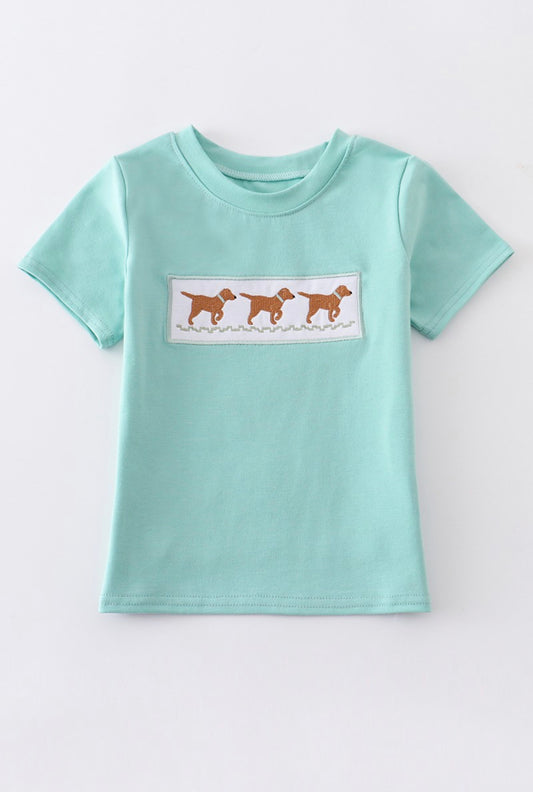 Three Labs Embroidered Boys Shirt