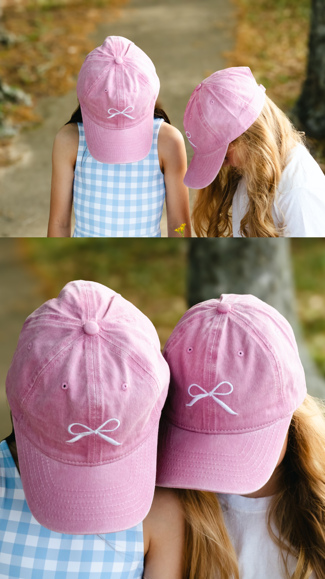 Pink Bow Embroidered Cap