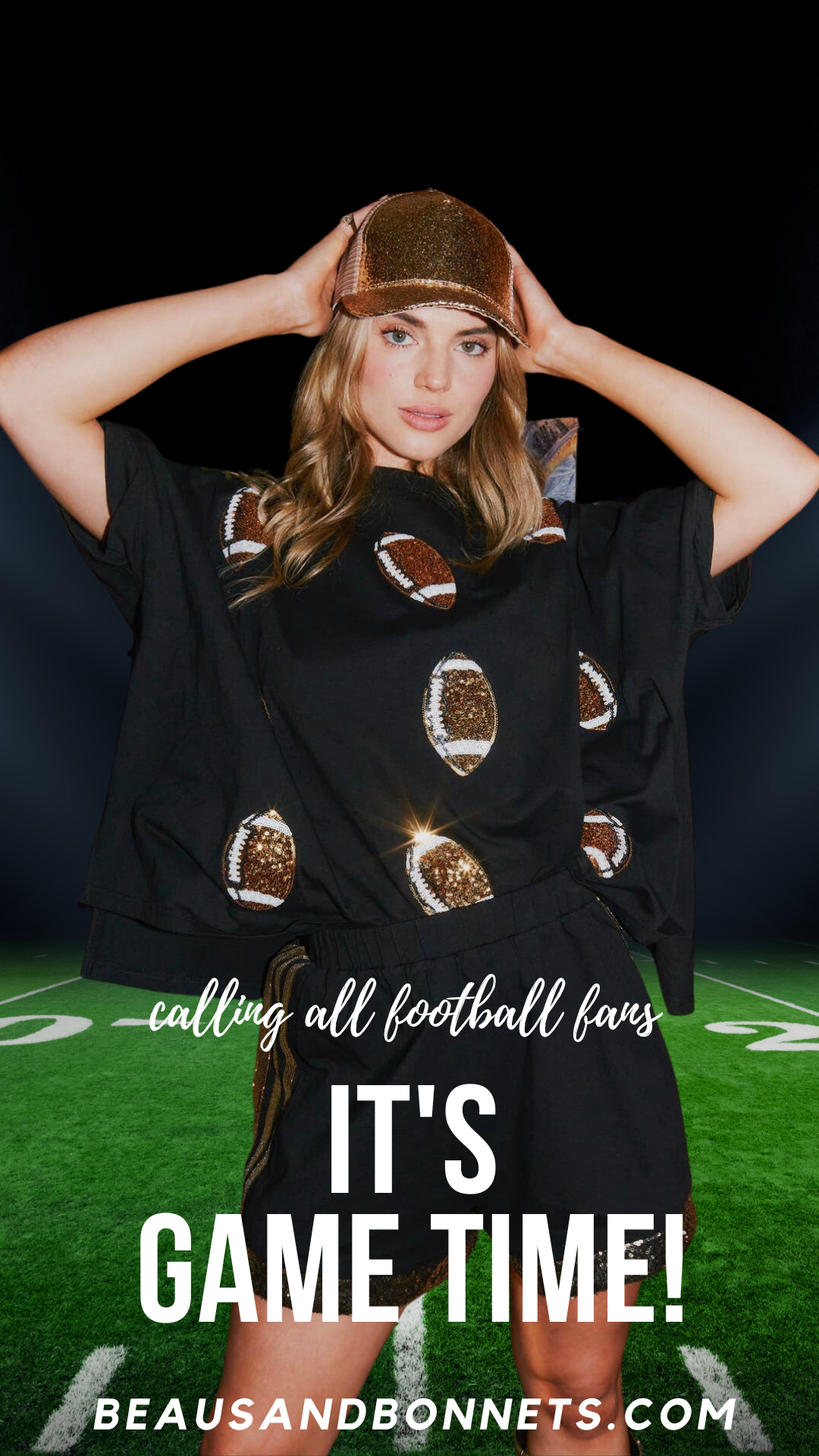 Game Day Sequin Football Shirt