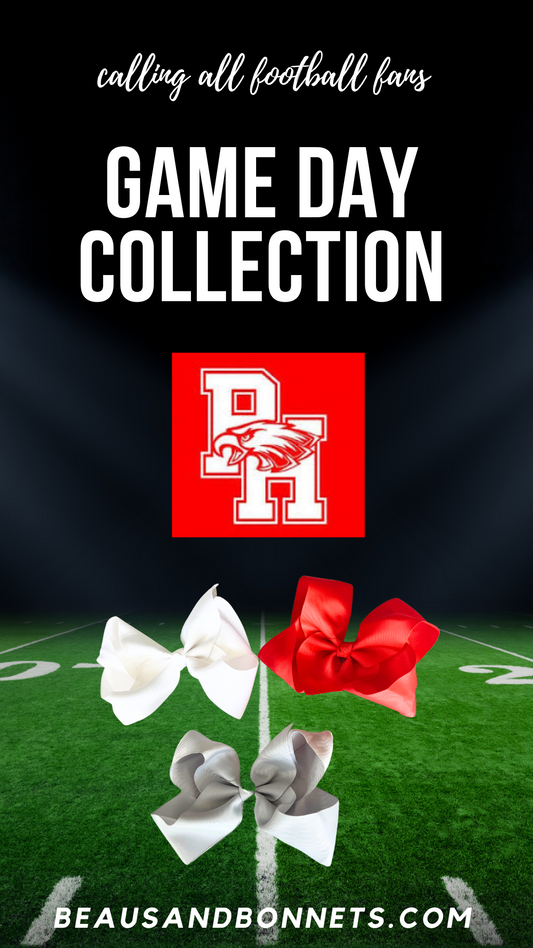Red, White, and Gray Game Day Bow Bundle