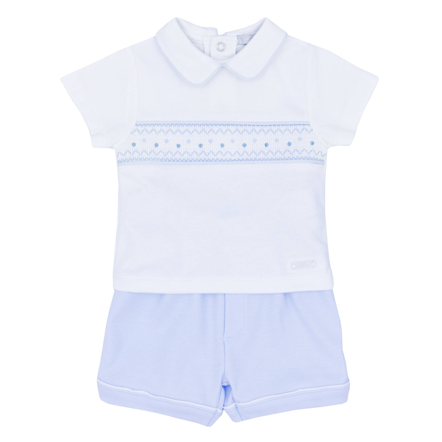 Baby Boys polo shirt and short with smocking detail